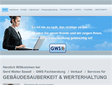 Tablet Screenshot of gws-sawall.de